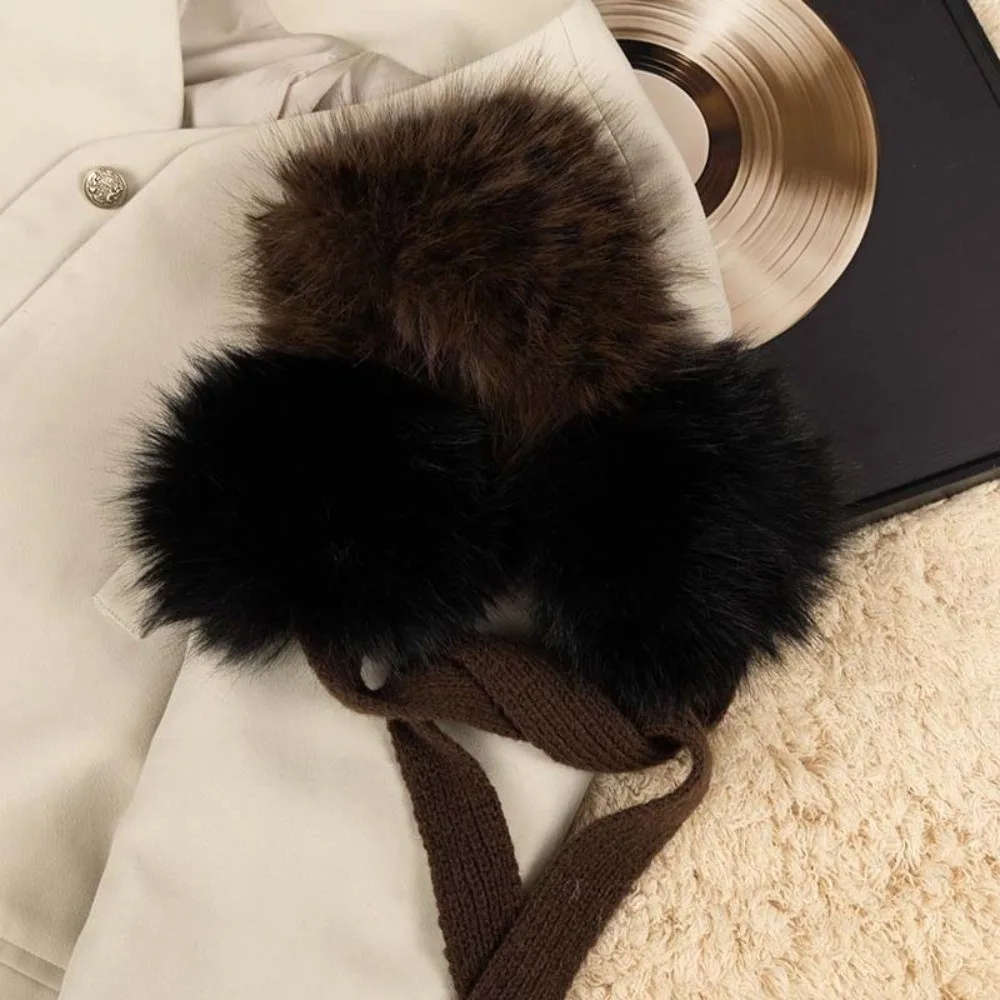 Foldable Design Leopard Earmuffs Lining Adjustable Straps Foldable Ear Warmer Windproof Protection Thick Padding Ear Muffs