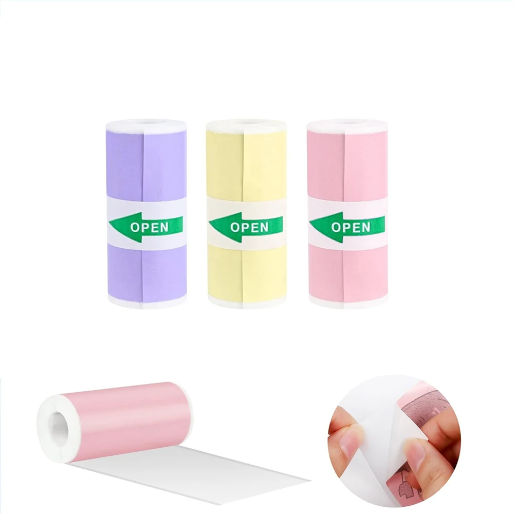 3 Rolls of Mini Printer Paper, Thermal Paper, Printable Stickers for Pocket Thermal Printers
