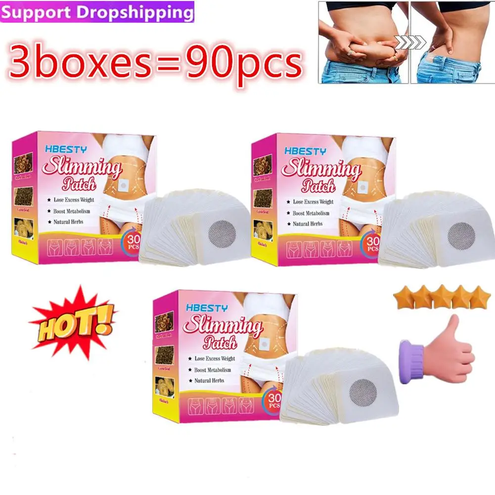 3x Slimming Patches Abdominal Stickers Fat Burner Weight Loss Body Firming Waist Slim Navel Patch Weight Loss Products
