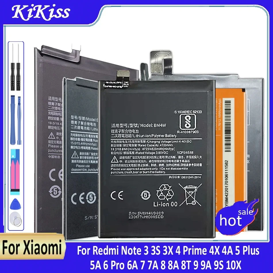 BN31 BN41 BN43 BM46 Battery For Xiaomi Redmi Note 3 3S 3X 4 Prime 4X 4A 5 Plus 5A 6 Pro 6A 7 7A 8 8A 8T 9 9A 9S 10X