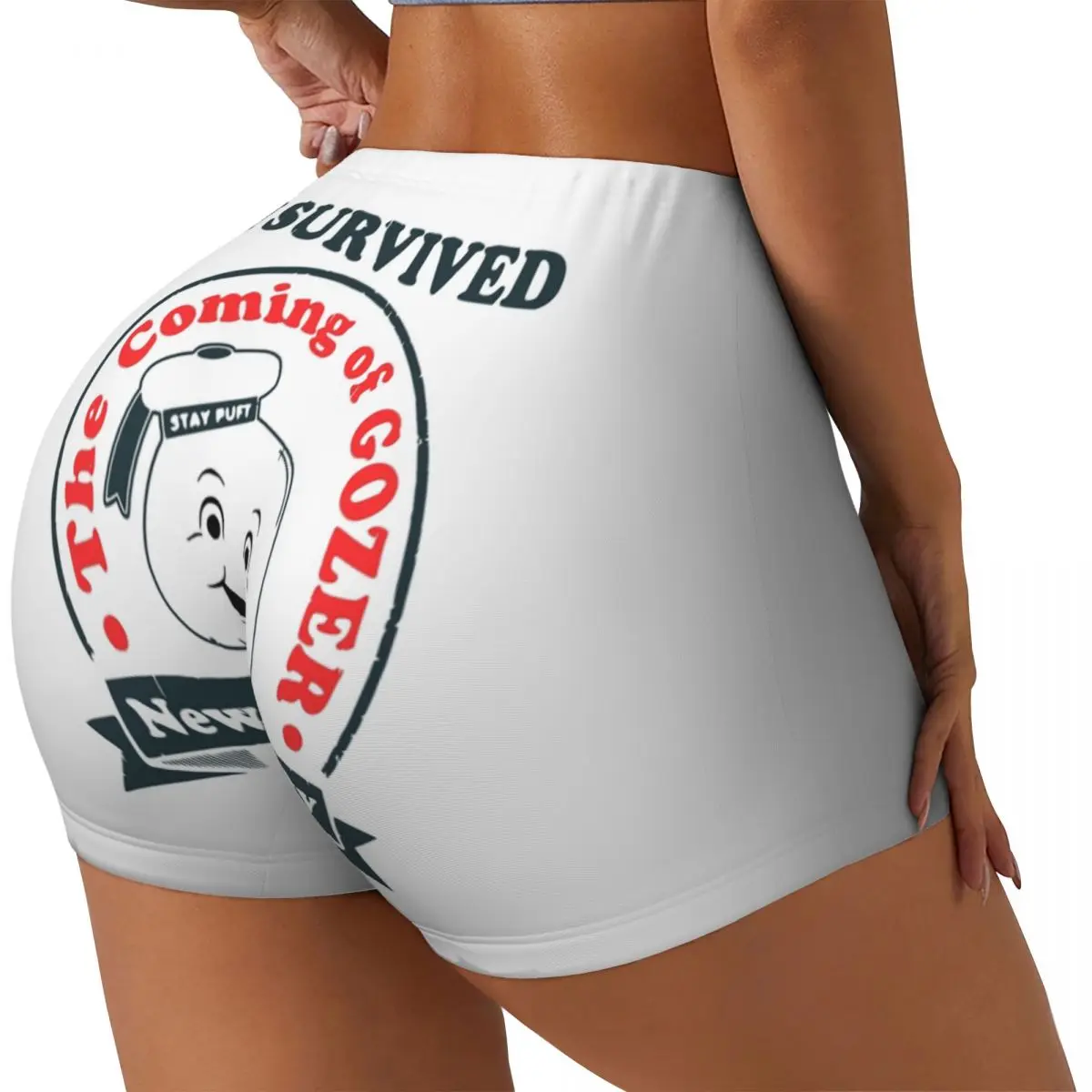 Custom Women I Survived The Coming Of Gozer Workout Yoga Shorts Ghost Busters Athletic Gym Running Volleyball Shorts