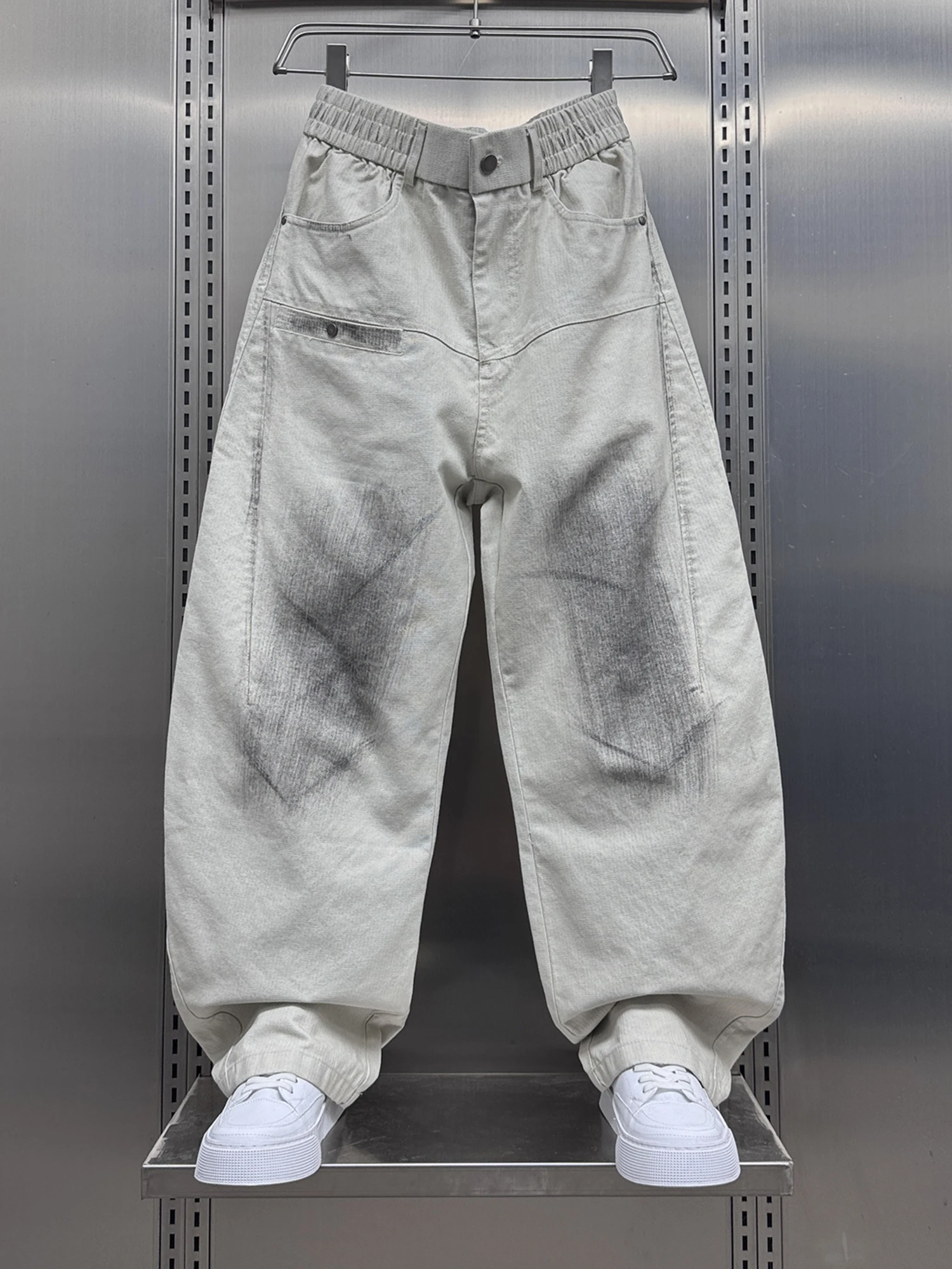 

American Retro Waed adient Dir Knife Work Pants Autumn New Sle Trendy Loose Straight Wide Leg Pants Casual Trousers