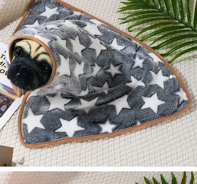 New Winter Warm Pet Sleeping Blanket Soft Fluffy Dog Blanket Breathable Cat Cover Blanket Comfortable Sleeping Sheet Mat