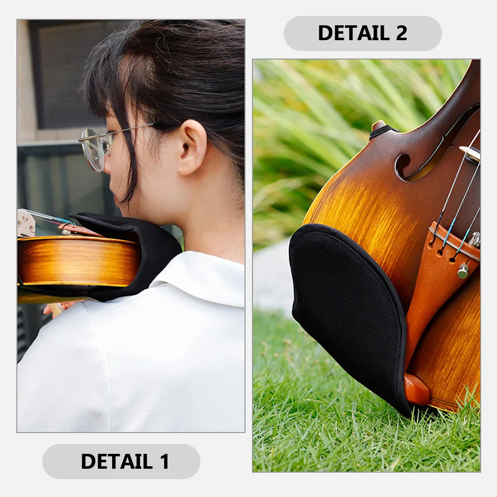 

2 Pcs Violin Shoulder Rest Pads to Support Musical Instruments Soft Chin Universal