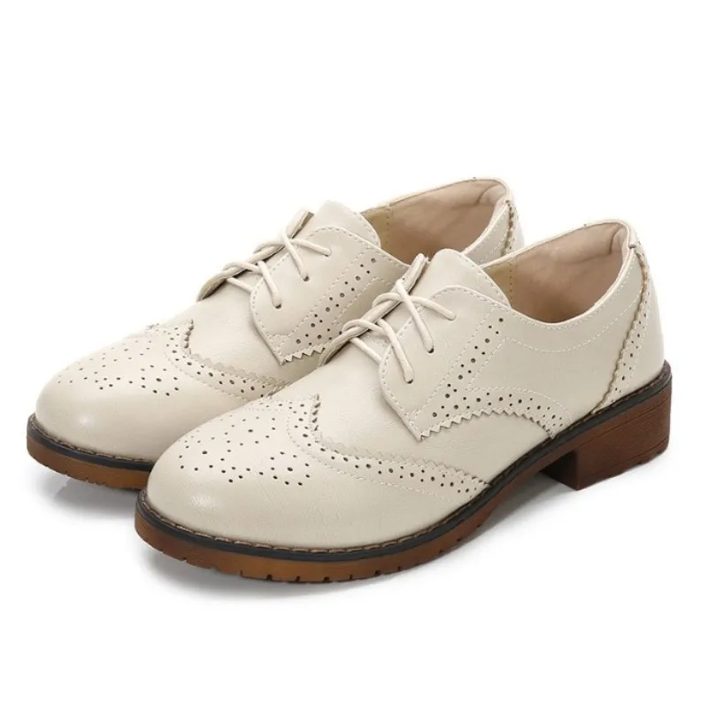 PLUS ขนาด34-43 Brogue Oxford รองเท้าผู้หญิงฤดูใบไม้ผลิใหม่2021แฟชั่นรองเท้าผู้หญิง Sapatos Femininos Sapatilhas Zapatos mujer