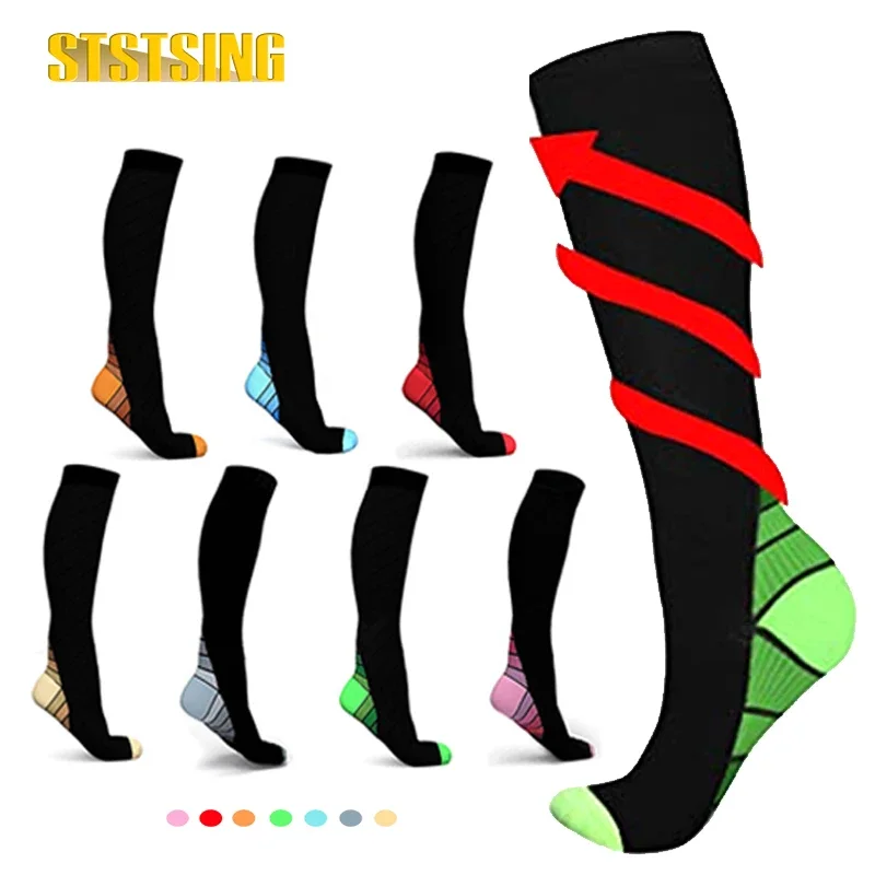 

1 Pair Compression Socks for Women & Men Circulation, 20-30mmHg is Best Support for Running,Athletic,Sports