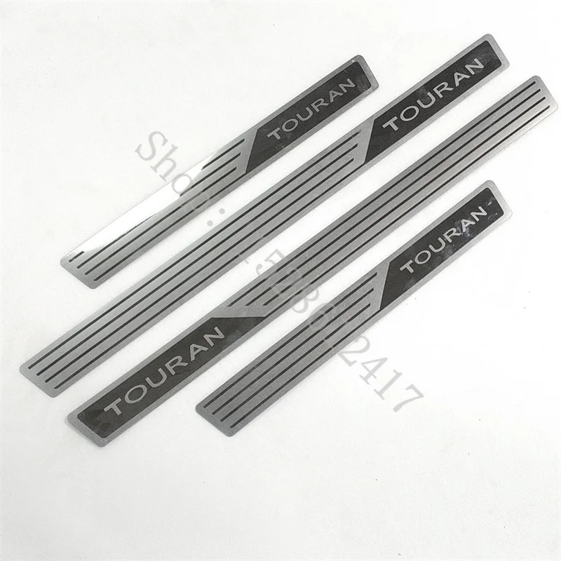 For VW/Volkswagen Touran 2004 2005 2006~2023 car Accessories Door sill scuff plates thresholds protector Stickers Welcome Pedal