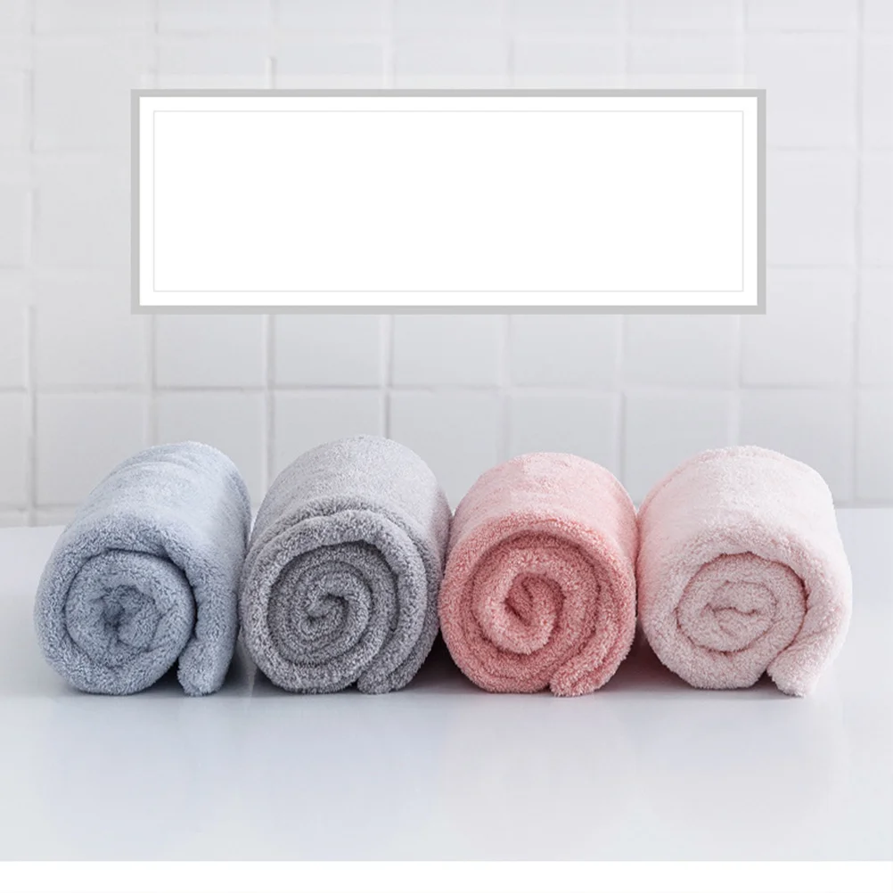 

Lightweight Quick Dry Hair Towel Cap Thickened Water Absorption Wrap for Women Easy to Carry Coral Red Creative Hair Drying Cap