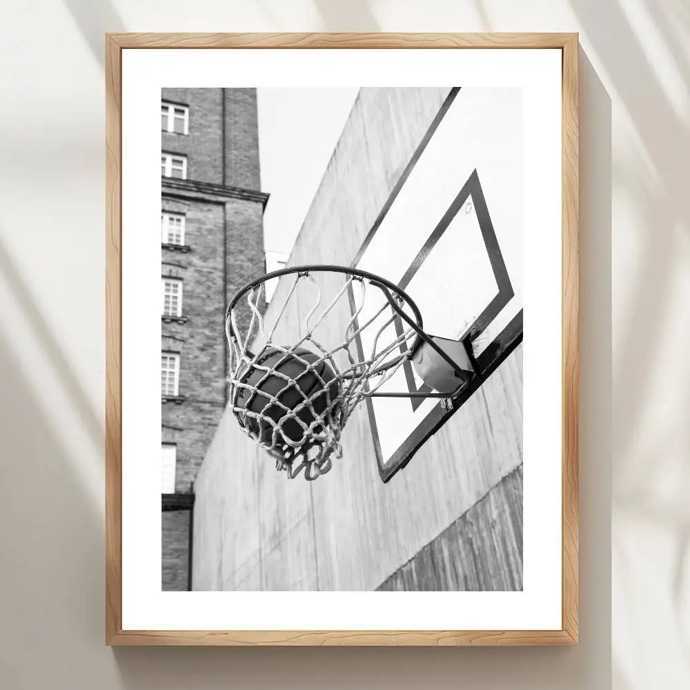 Basketball Score Poster HD Home Decor Sticky Wall Waterproof Home Living Room Bar Aesthetic Decor