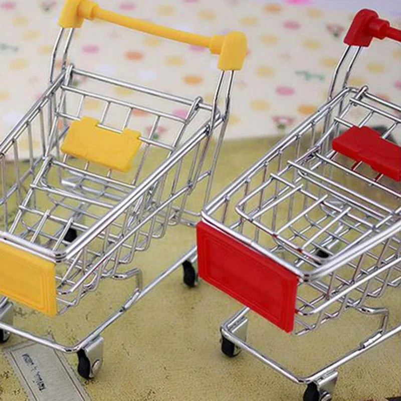 Neue Mini-Einkaufswagen Kreative Handwagen Kinder Handwerk Spielzeug Utility Warenkorb Handwerk Display Lagerung Spielzeug Halter Geschenke Für Kinder – Detail 3