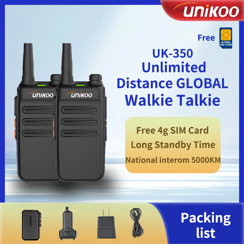 

UNIKOO UK350 5W Walkie Talkie Long Range 3-5Km Powerful 2pcs Durableht Two-way Radio Transceiver for Camping