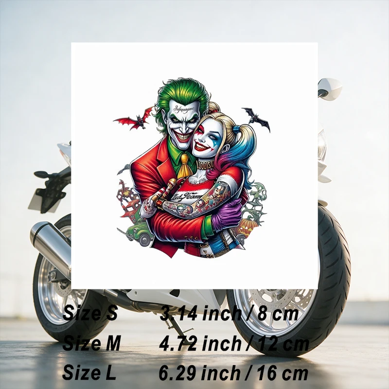 Car Stickers Cartoon Couple Portrait Vinyl Decal Waterproof Die Cut UV Resistant Removable for Car Window Auto Decor