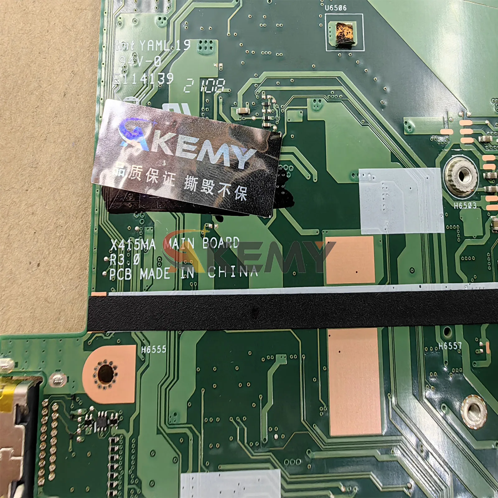اللوحة الأم للكمبيوتر المحمول X515MA لـ ASUS VivoBook X515M X515MA اللوحة الرئيسية للكمبيوتر المحمول مع وحدة المعالجة المركزية Celeron 100% اختبار موافق الشحن السريع stk