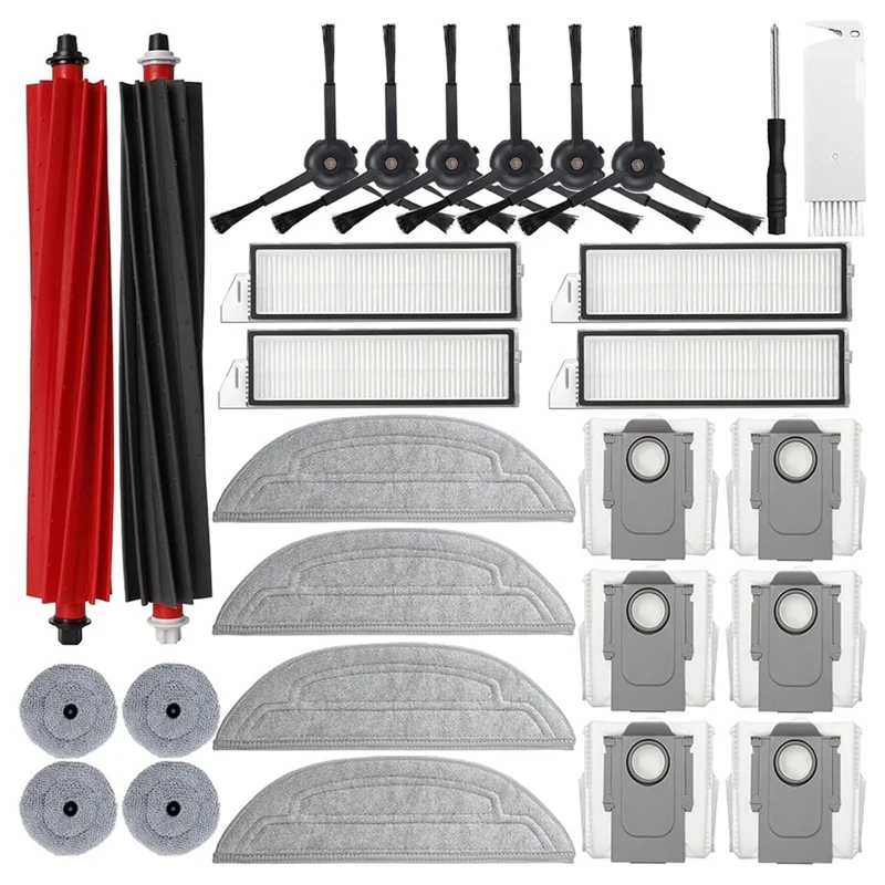 X17A 2025 НОВИНКА-Для Roborock S8 Maxv Ultra Робот-пылесос Основная боковая щетка Hepa-фильтр Швабра Тканевые мешки для пыли Запасные части