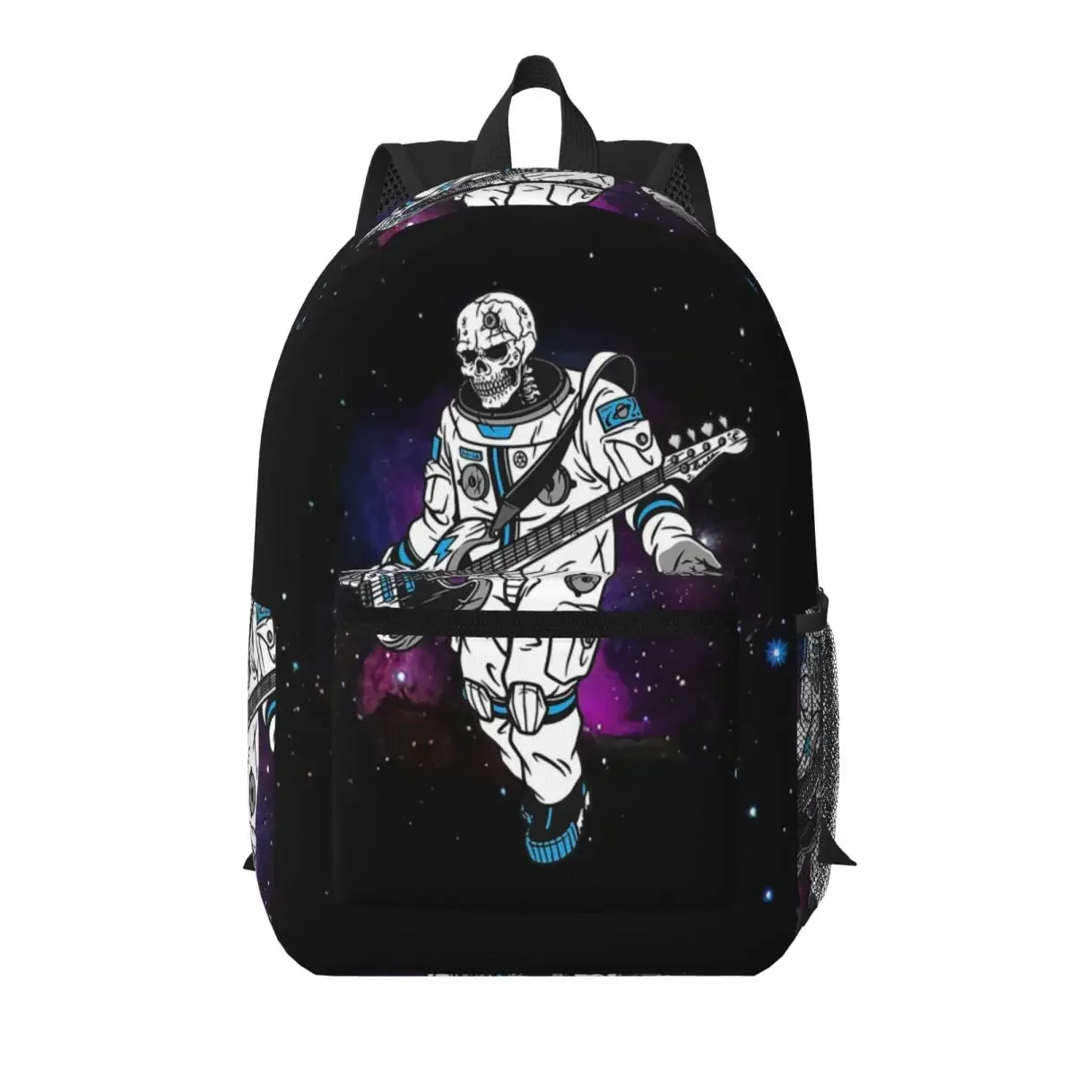 Astronaut Playing Guitar In The Space Student Backpack School Bag Hiking Travel Daypack for Boys Girls Bookbag Shoulder Bags