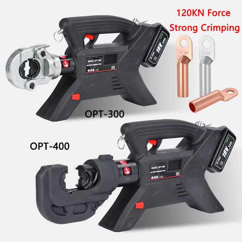 

Electric Charging Hydraulic Cables Pliers OPT-300/400 Portable Li-Battery Wires Terminal Crimping Machine Electrician's Tools