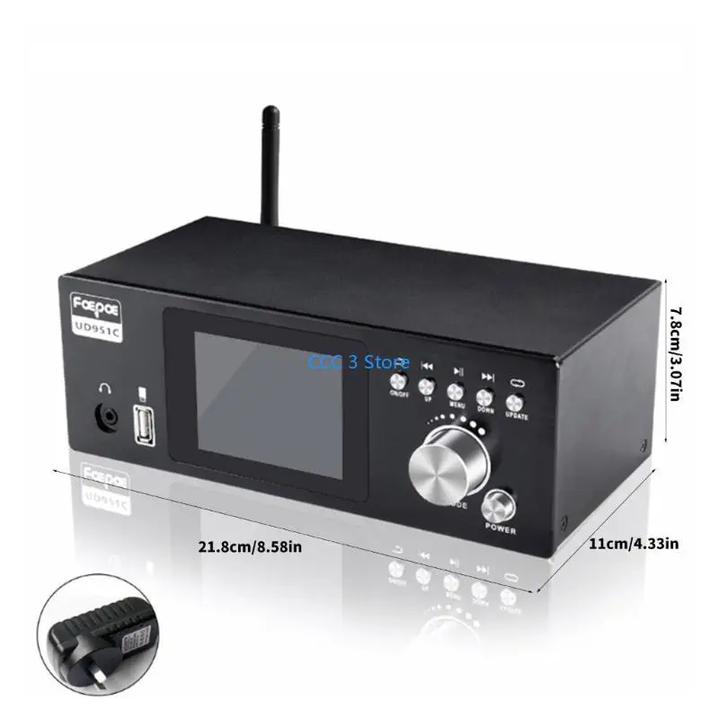 97BF Professionele surround sound UD951C DSD-decoders met ES9023P DAC-chip DSD-ondersteuning DSD256/1 Bit Signaal-ruis 112db