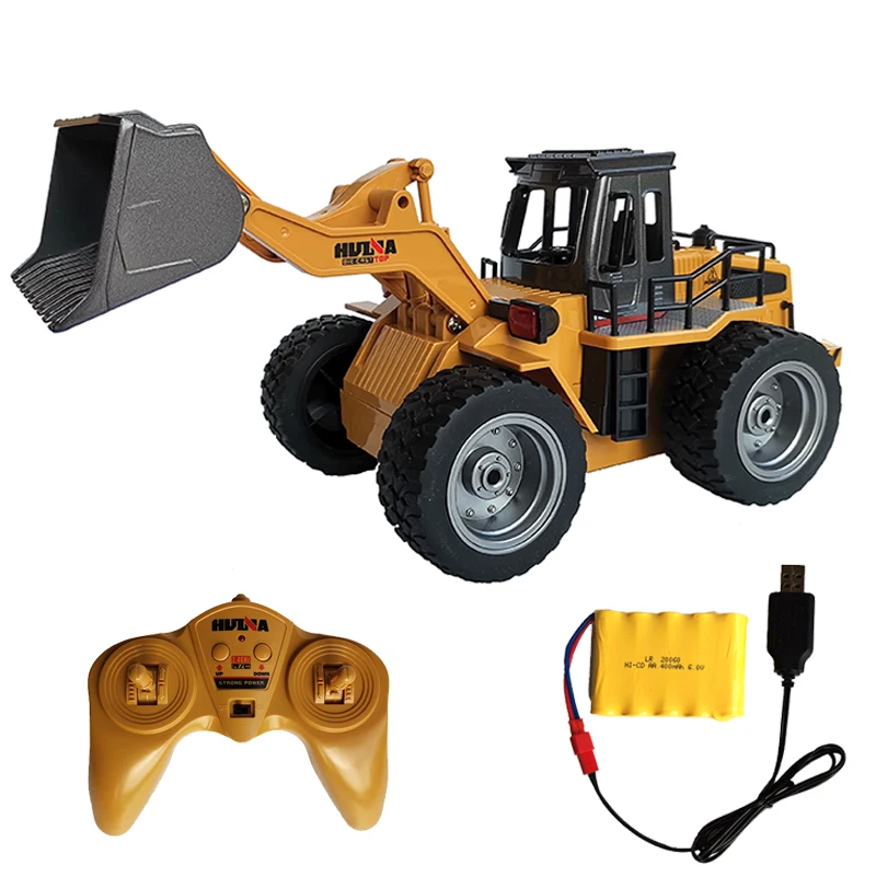 Huina 1520 1:18 RC Tractor Shovel Toy Rc Forklift Truck Engineering Car Toy Toys for Children Boy Toys Bulldozer Tractor Model