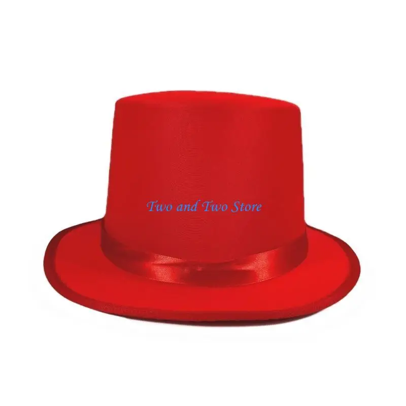 Chapéu alto brilhante hx6f, chapéu para cosplay, adereços para show palco, traje halloween, cerimônia, festa noturna,