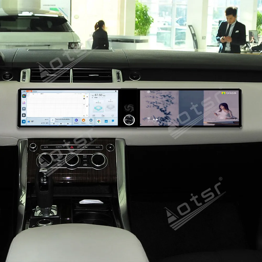 

Qualcomm Dual 12.3 Inch CarPlay Radio For Land Rover Range Rover Sport 2014-2015 GPS Navigation HD Touch Screen Multimedia Playe