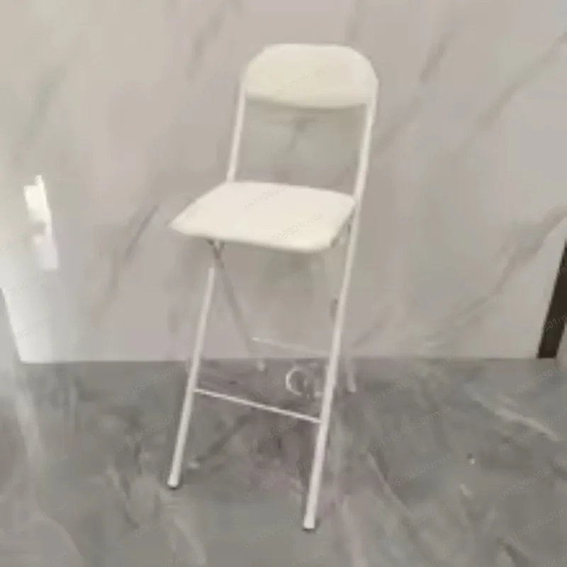 

Складные барные стулья с высокой спинкой, кожаные, с мягкой обивкой, для кухни или бара, компактные складные стулья для барной стойки