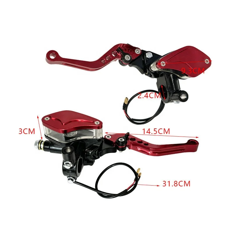 22mm Universal Brake  Oil Pipe Motorcycle Brake Master Cylinder Lever Hydraulic Brake  Clutch Set