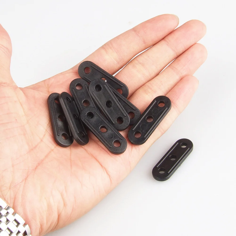 

100Pcs Tent Accessories Plastic Three Hole Rope Buckles Durable Anti Slip Adjustment for Camping Hiking Backpacking