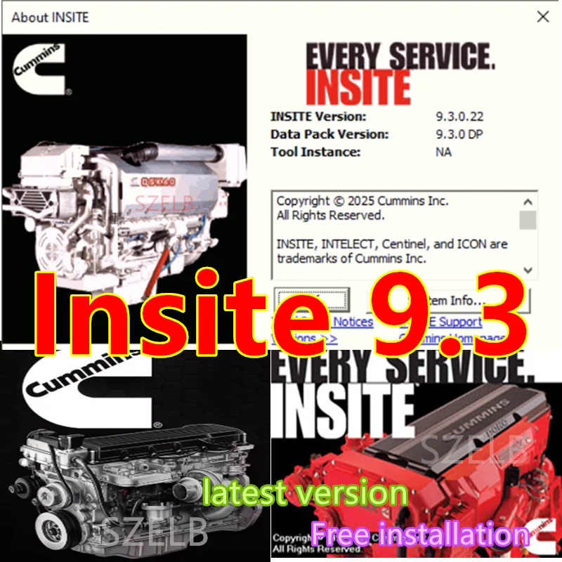 Cummins Insite 9.3 PRO Engine Diagnostic Software Fault Code Motor Diagnostic Test Adjustment Editar RemoveECM Free install