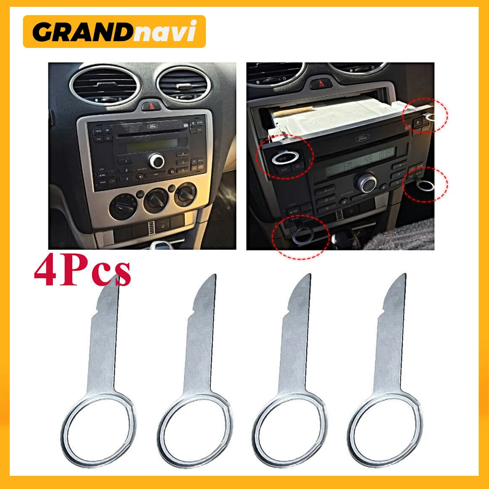 4pcs Radio Stereo Removal Tool Key Extractor Release Pin Head Unit Audio For VW Audi Ford Mercedes Benz Skoda Car Install Parts