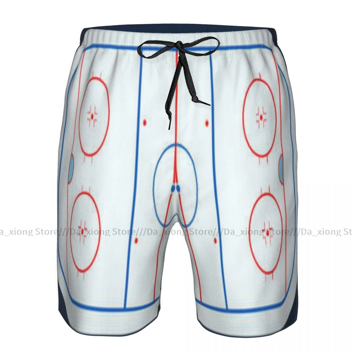 Ice Hockey Rink With Marking Quick Dry Swimming Shorts For Men Swimwear Swimsuit Trunk Bathing Beach Wear