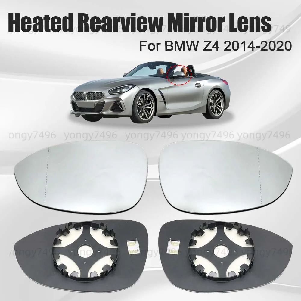 Car Wide Angle Heated Rearview Mirror Lens For BMW Z4 2014 2015 2016 2017 2018 2019 2020 Cars Accessories Replace Mirrored Glass