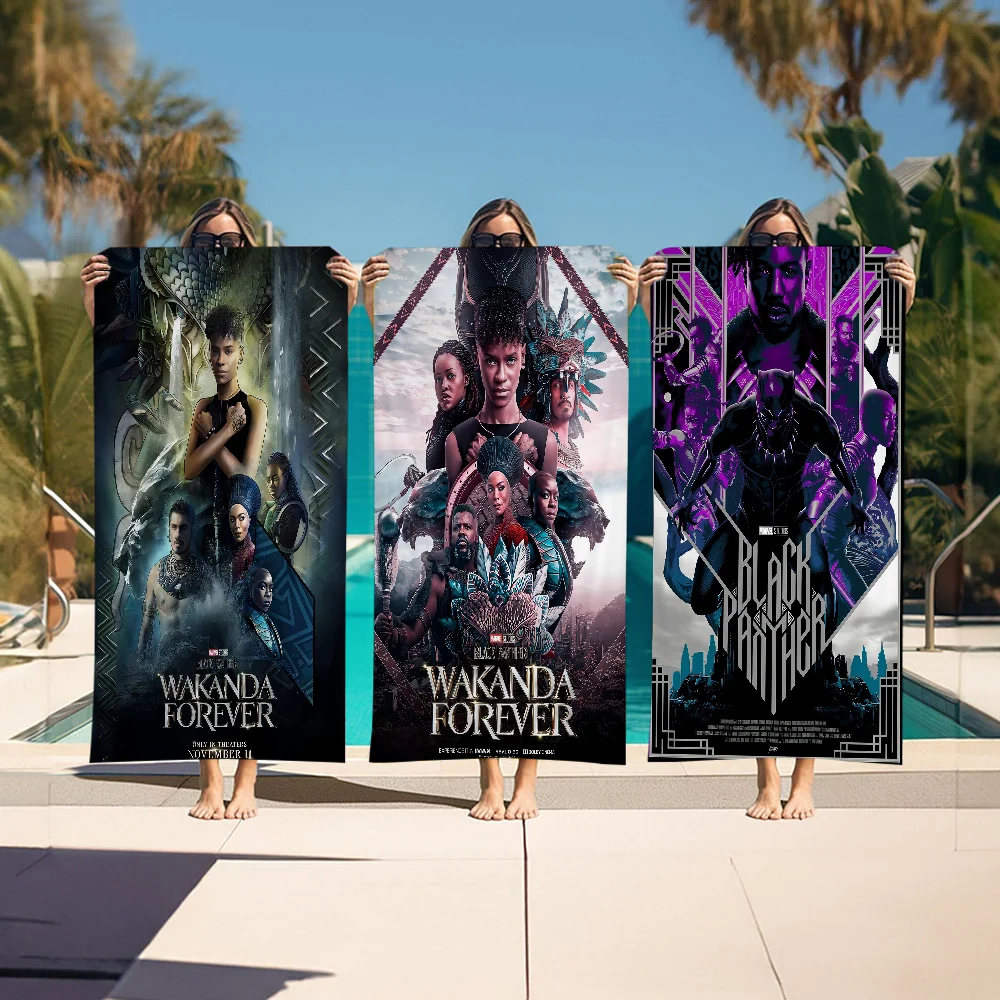 

S-Superhero W-Wakanda Forever Big Microfiber Beach Towels Quick Dry Towel Sand Beach Towels Pool Towel For Travel Swim Pool Yoga