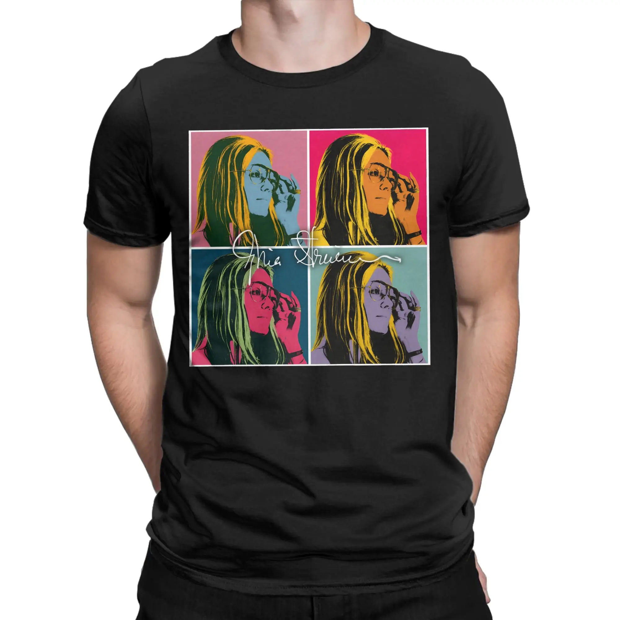 Gloria Steinem T-Shirts for Men  Creative 100% Cotton Tee Shirt Round Collar Short Sleeve T Shirts New Arrival Clothes
