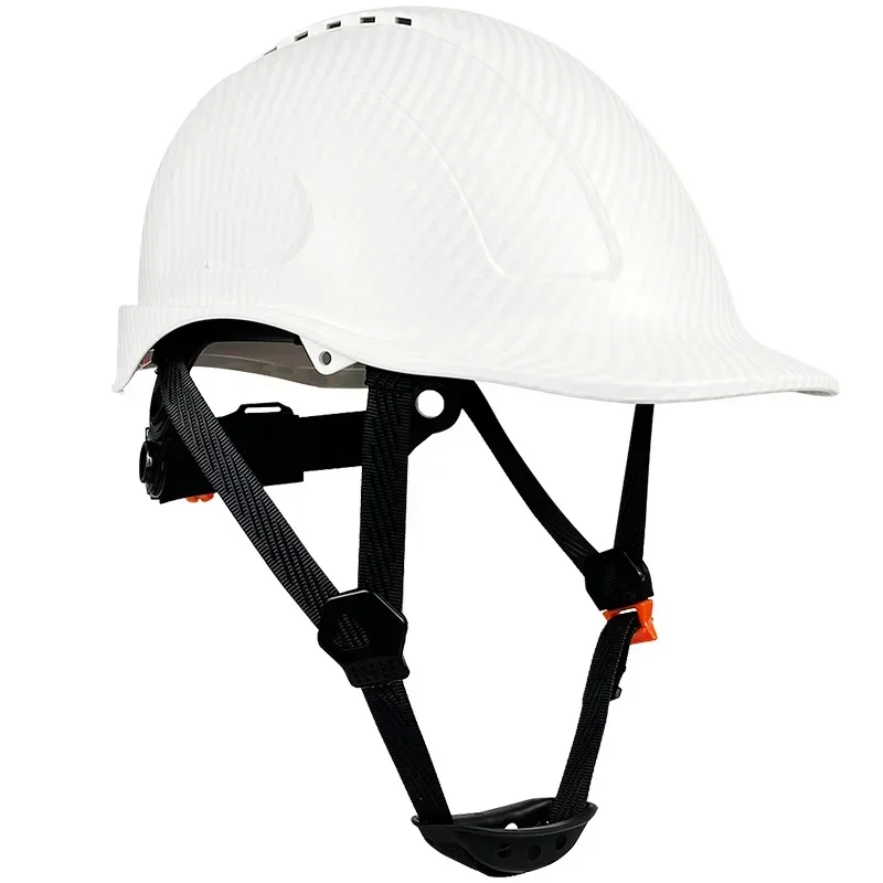 CE Carbon Fiber Safety Helmet With Reflectors ABS Industrial Head Protection Construction Hard Hat ANSI Work Cap For Men