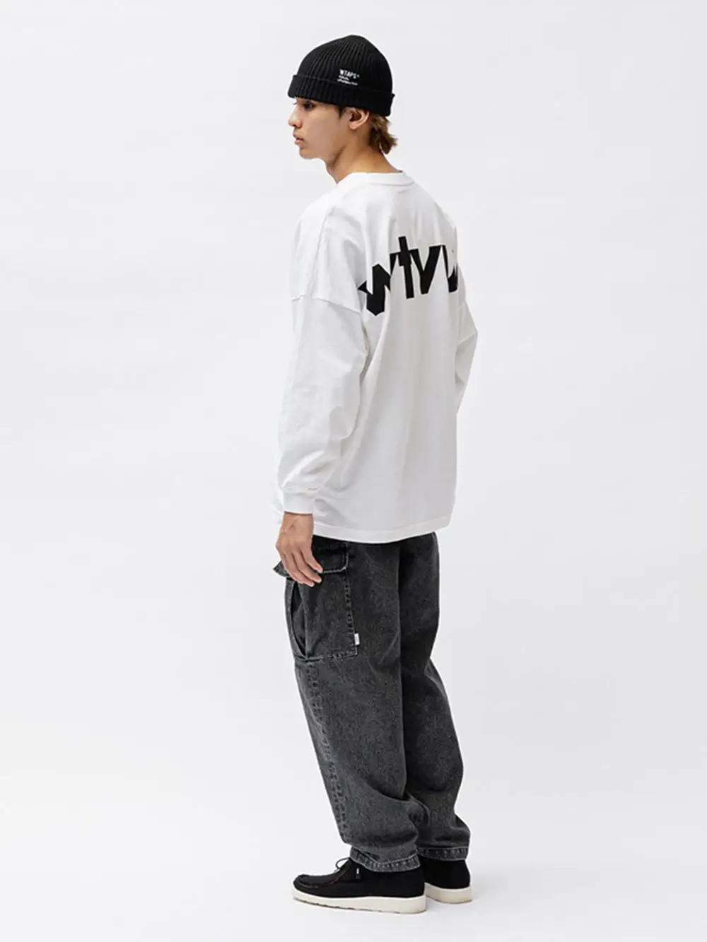 

WTAPS Cotton Sl Long Sve T-irt Men's Casual Loose Fit Large Print Cotton Youth Trend Autumn Spring Season