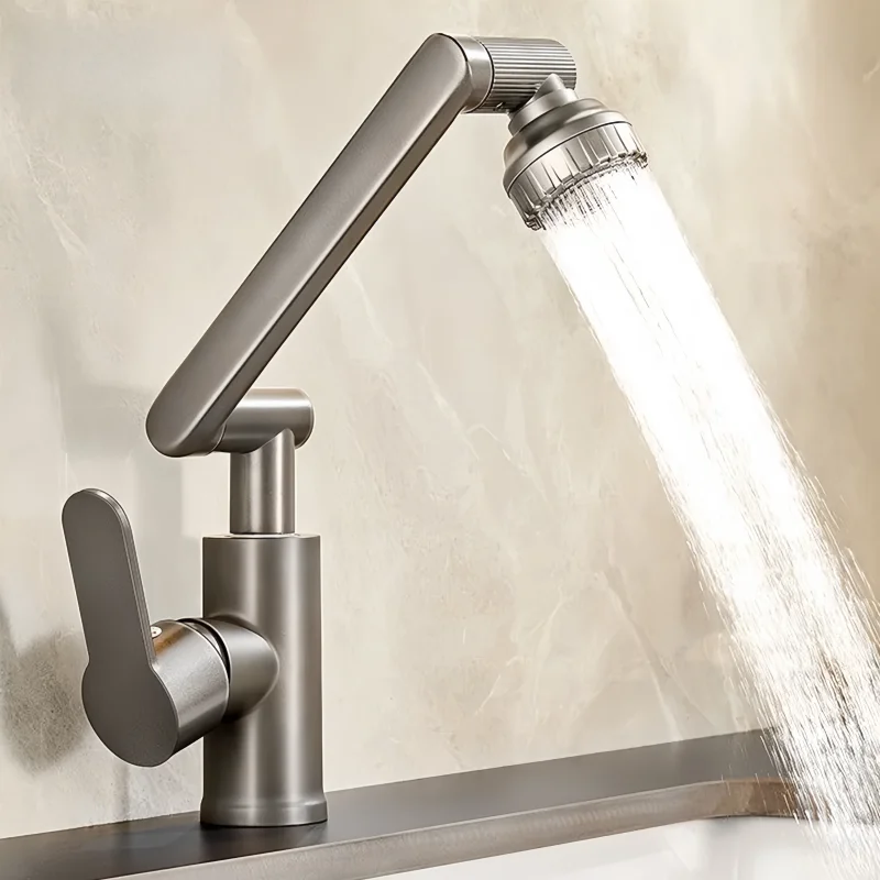 Smart Faucet Bathroom Sink Kitchen 1080°Swivel Multifunction Splashproof Basin Faucet Countertop  Hot & Cold Tap Accessorie