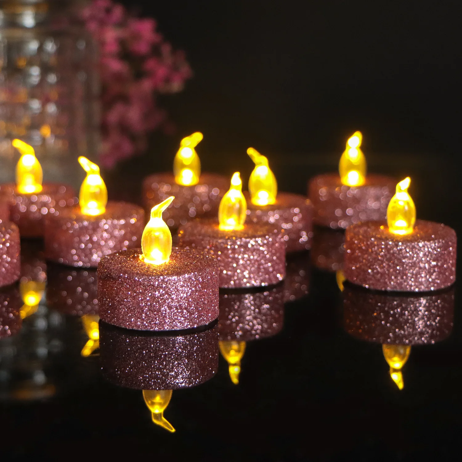 Creative Candles, Birthday Party Supplies, Christmas Decoration Items, LED Electronic Candles, Golden Candles view 5