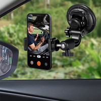 Mini Tripod Car Windshield Phone Holder Tripod Dashboard Wall Phone Holder Suction Cup Tiktok Stand For iPhone Samsung Huawei