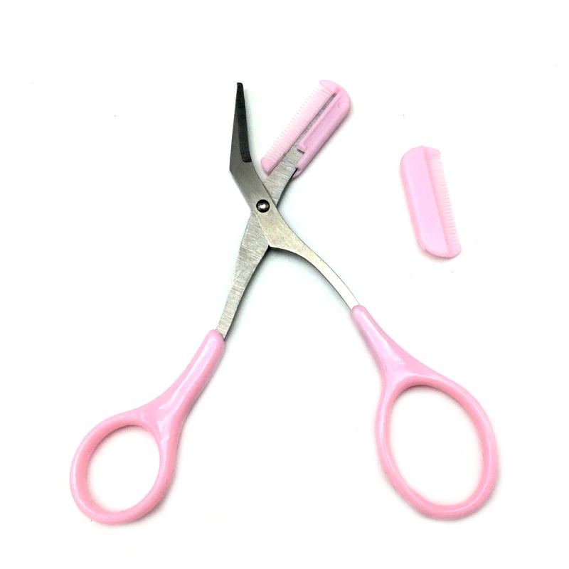 Eyebrow Trimmer Scissor Set  Stainless Steel Brow Hair Scissors Clips Comb Brow Trimmer Scraper Accessories  Razor Make-up Tools