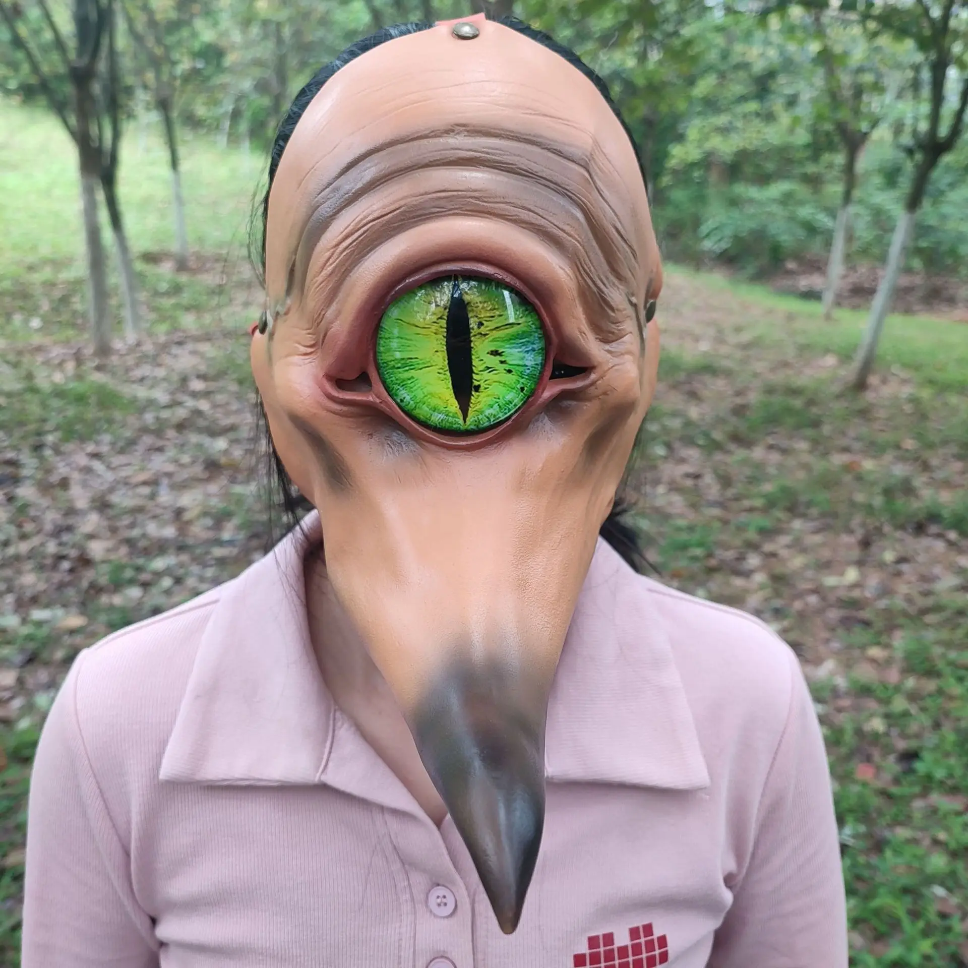 New Cross Border Amazon Halloween Latex Half Face Masks Quirky Cyclops Long Beaked Creature And Bird Designs Character Halloween