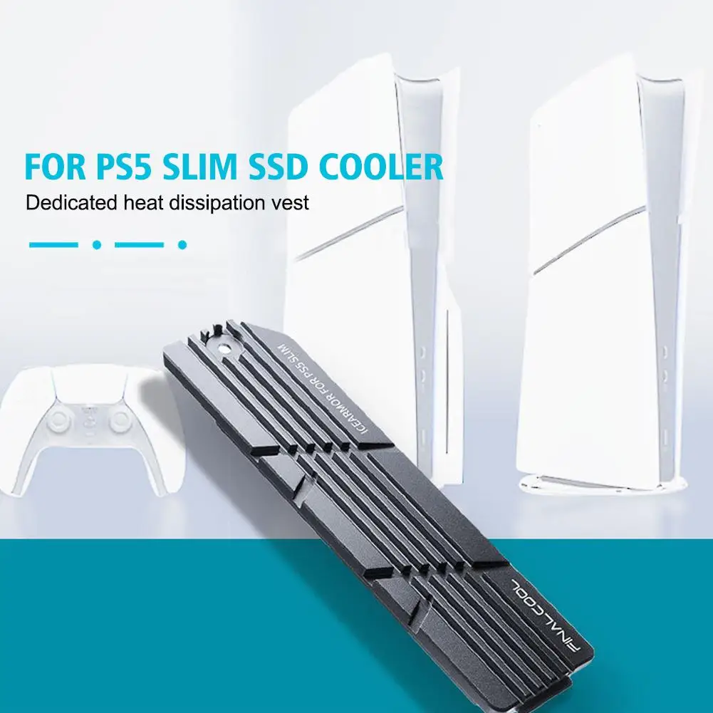 

For Ps5 Slim M.2 Ssd Heat Sink Nvme 2280 Solid State Hard Drive Aluminum Heatsink Radiator With Thermal Cooling Pad For Des F2p8