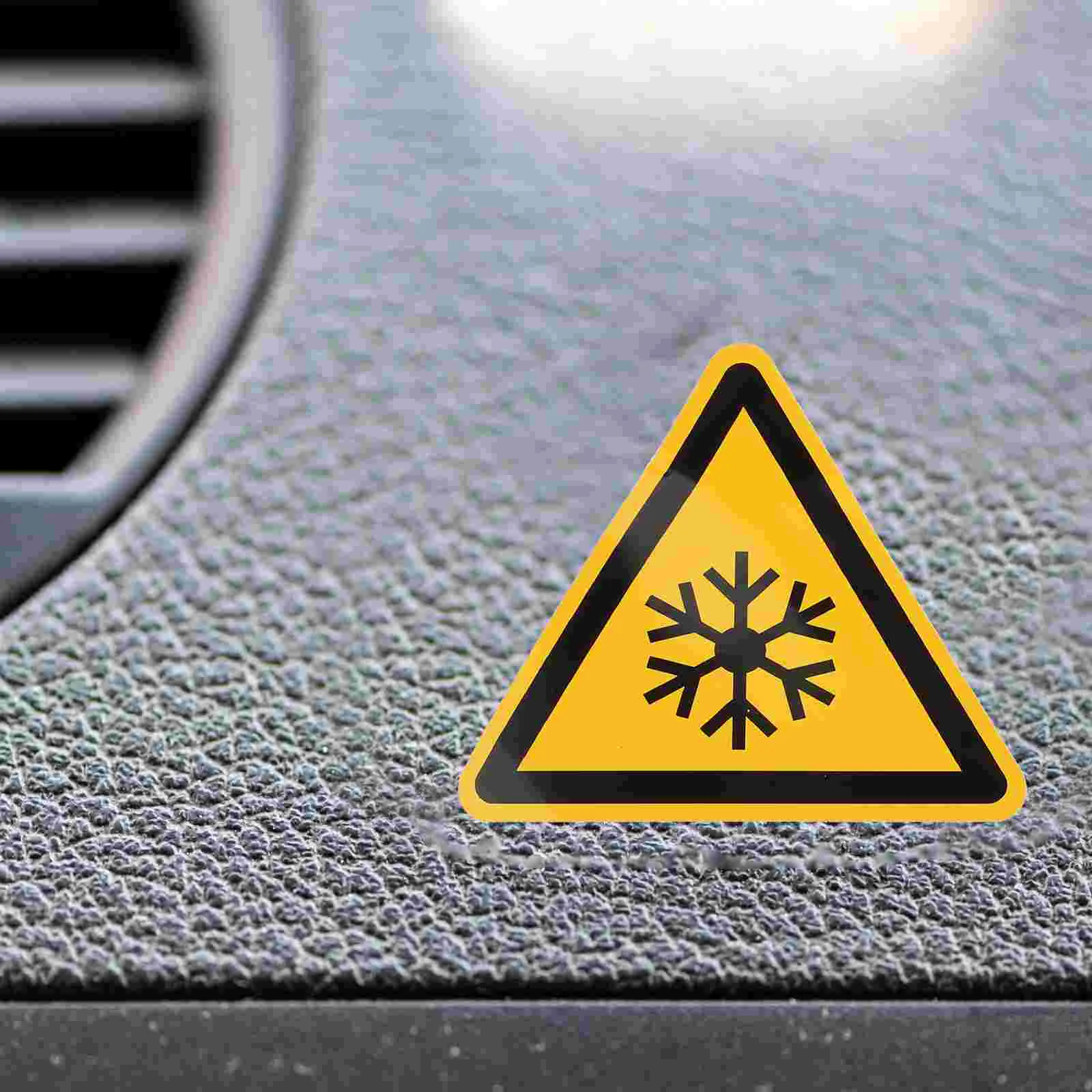 3 Pcs Warning Stickers Equipment Label Low Temp Labels Sign Caution Temperature Self-adhesive Vinyl