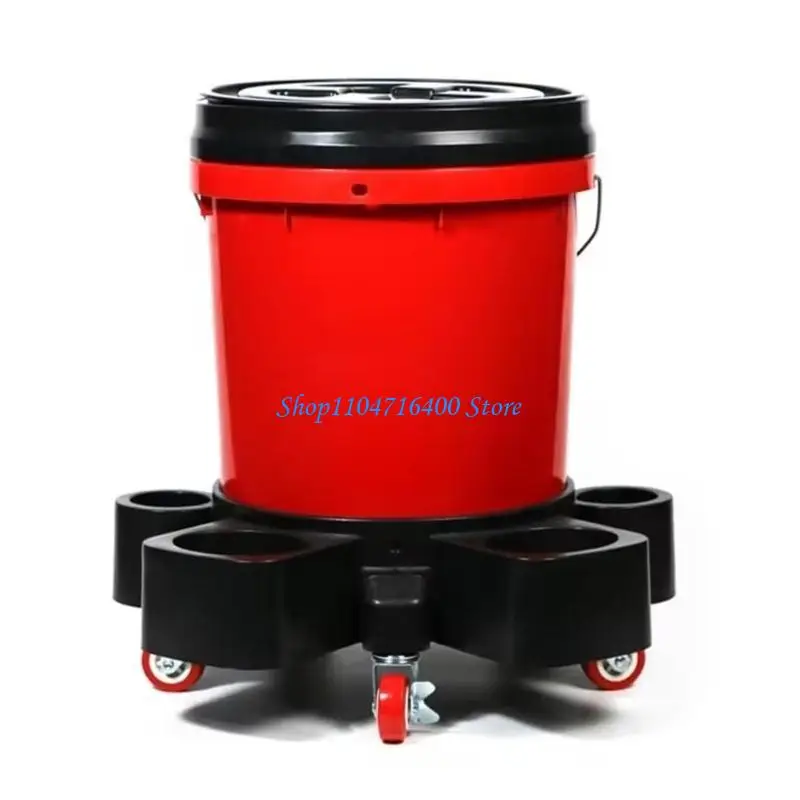 y1gd Rotating Wheel and Locking Casters Professional Detailing Bucket Dollies 5 Gallon Car Wash Bucket Dollies Detailing Bucket