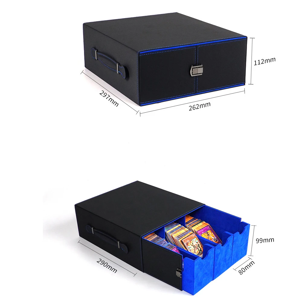 Trading Card Storage Box Card Organizer TCG Card Holder Storage Case Large Capacity Portable Box  Card Storage Case