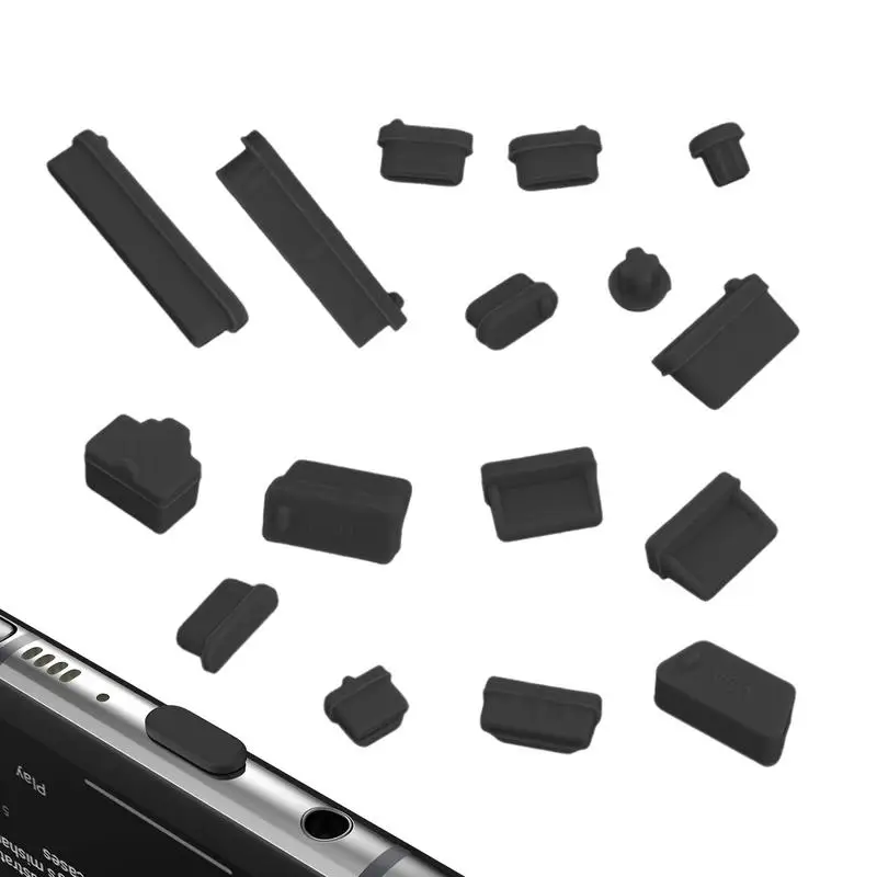

1 Set/16pcs Silicone Notebook Anti Dust Plug Cover Stopper Type C Laptop Dustproof USB Port RJ45 Interface Waterproof Cover
