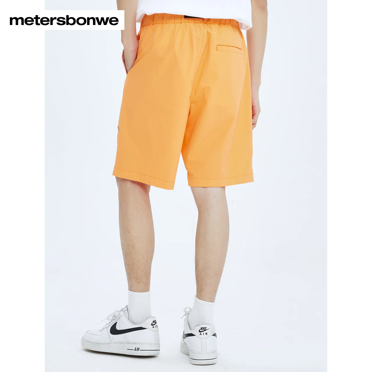 Metersbonwe Casual Shorts Men Summer New Trendy Letter Printed Short Pants Four sided elastic Trousers Brand Minimalist Bottoms