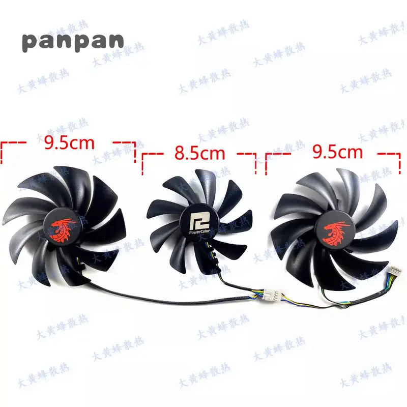 New the Cooling Fan for POWERCOLOR RX6800 RX6800XT Red Dragon Graphics Video Card