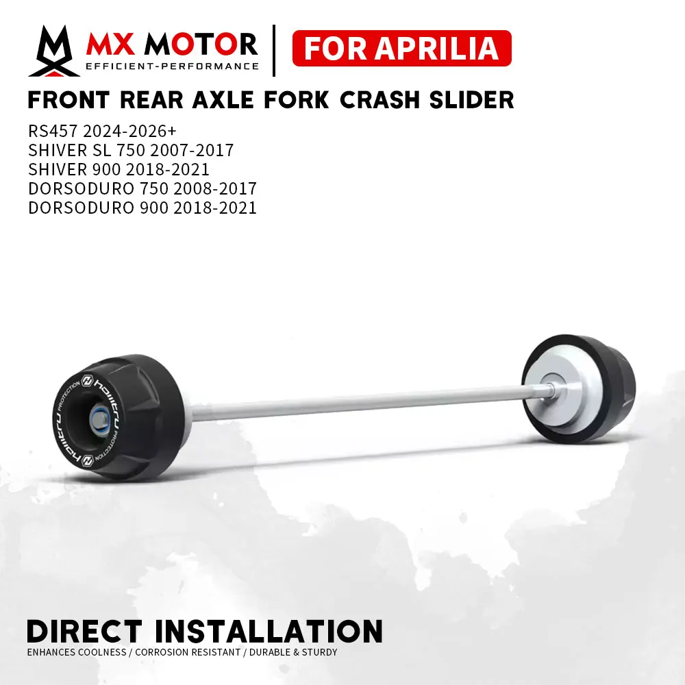 Image of RS457 SHIVER 900 DORSODURO 2018-2026 Motorrad Vorder- und Hinterachs-Gabelschutz für Aprilia Rocker Arm Anti-Kollisions-Slider