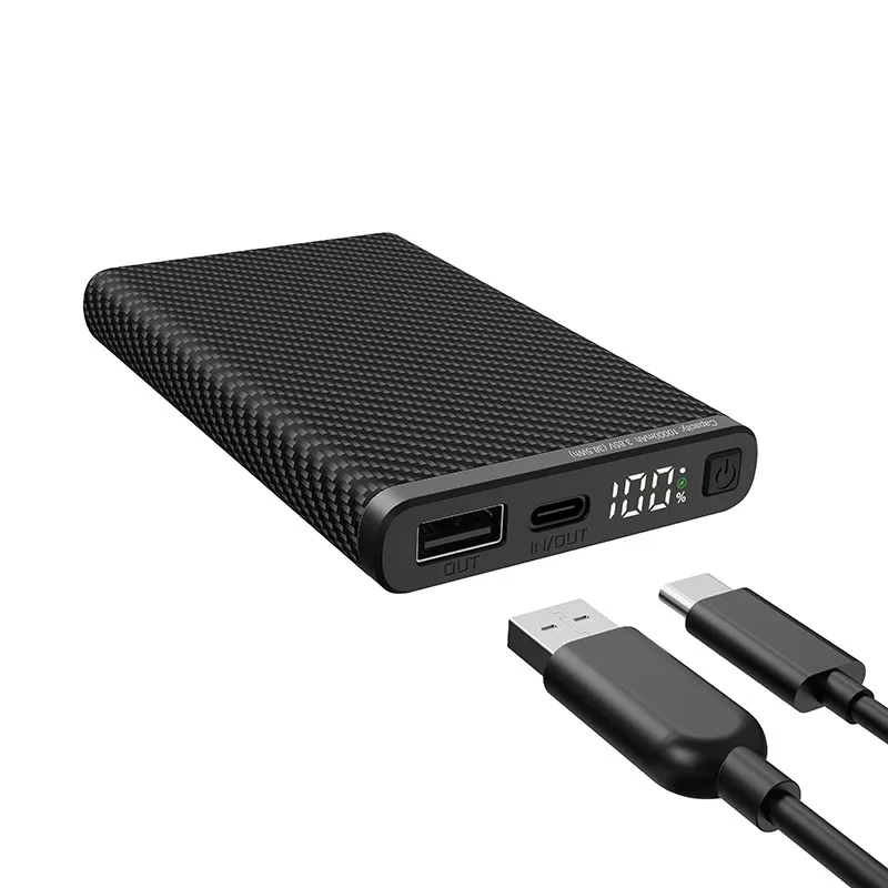 Imagem -03 - Klarus-powerbank de Fibra de Carbono à Prova Dágua Leve Carregamento Rápido Tipo-c Tipo-a Capacidade 10000mah Ip68 22.5w k5