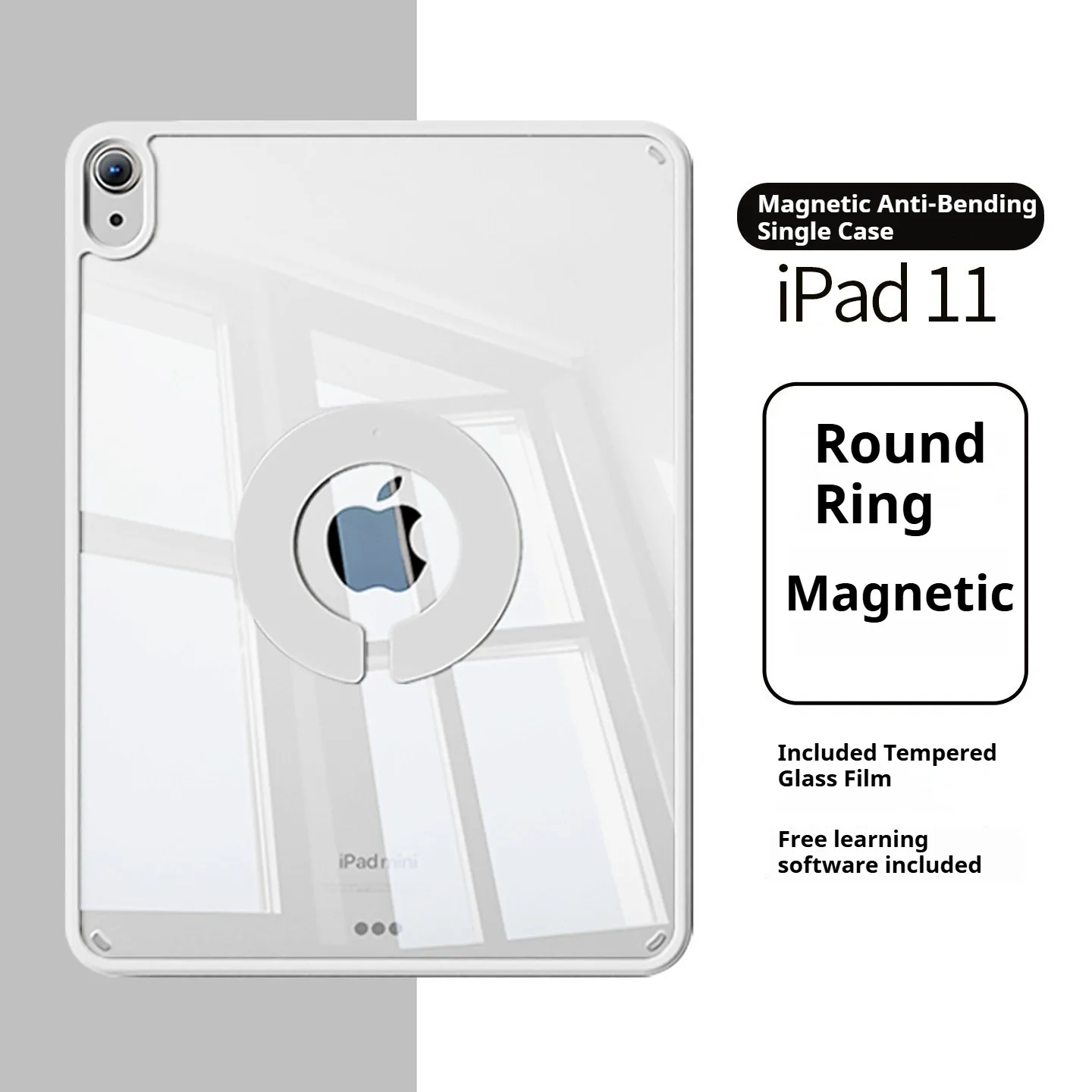 RBP Magnetic Transparent Case for iPad 11/10 10.9 Air 4/5/6/7th Mini 6/7 Pro  12.9 13 Protective Hard Back Soft Cover Anti-Bend
